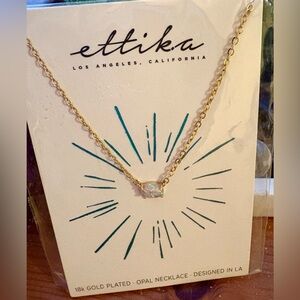 NWT Ettika Gold Opal Pendant Necklace